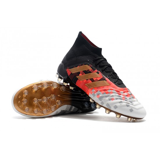 Alta calidad Botas de fútbol Adidas Predator 18.1 AG Blanco Rosado Negro