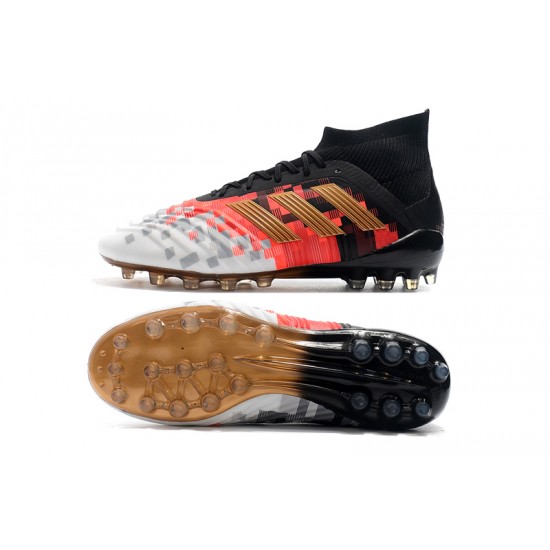 Alta calidad Botas de fútbol Adidas Predator 18.1 AG Blanco Rosado Negro