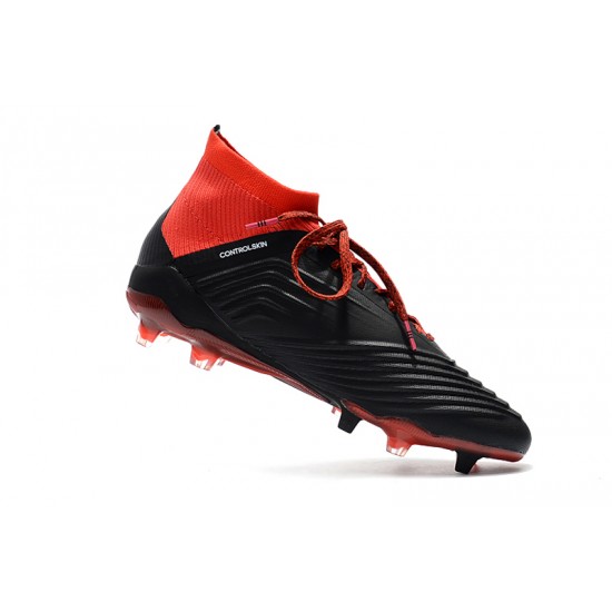 Comprar ahora  Botas de fútbol Adidas Predator 18.1 FG Negro Rojo Blanco
