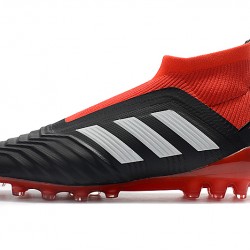 Botas de fútbol Adidas Predator 18+AG Negro Blanco Rojo