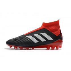 Botas de fútbol Adidas Predator 18+AG Negro Blanco Rojo