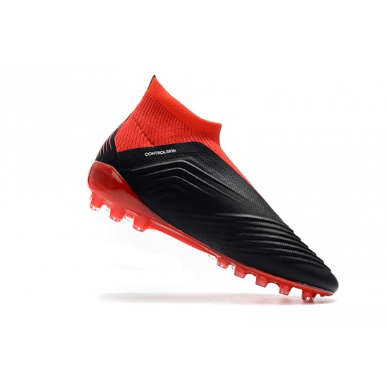 Explorar  Botas de fútbol Adidas Predator 18+AG Negro Blanco Rojo