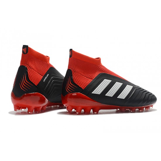 Explorar  Botas de fútbol Adidas Predator 18+AG Negro Blanco Rojo
