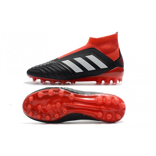Explorar  Botas de fútbol Adidas Predator 18+AG Negro Blanco Rojo