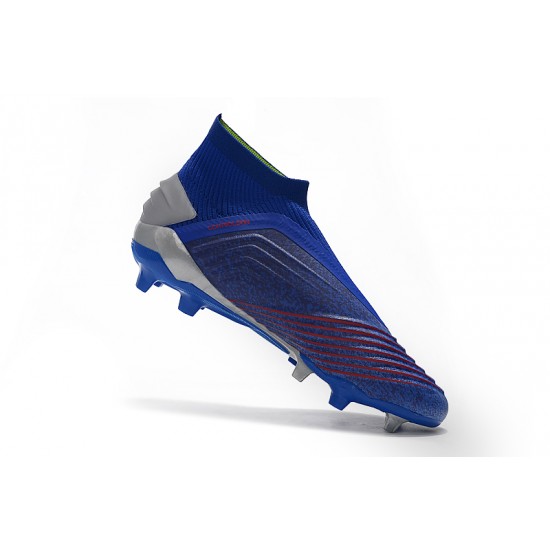 Tienda  Botas de fútbol Adidas Predator 19+ FG 25th Anniversaire Azul Plata