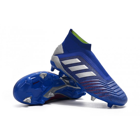 Tienda  Botas de fútbol Adidas Predator 19+ FG 25th Anniversaire Azul Plata