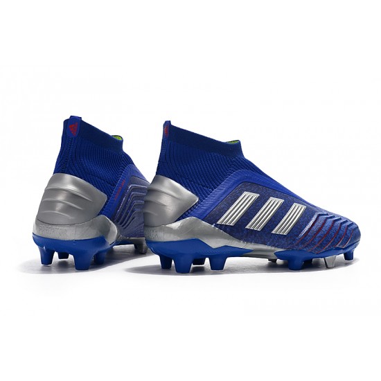 Tienda  Botas de fútbol Adidas Predator 19+ FG 25th Anniversaire Azul Plata
