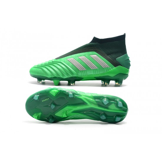Tienda  Botas de fútbol Adidas Predator 19+ FG 25th AnnivLacelessersary Verde Negro
