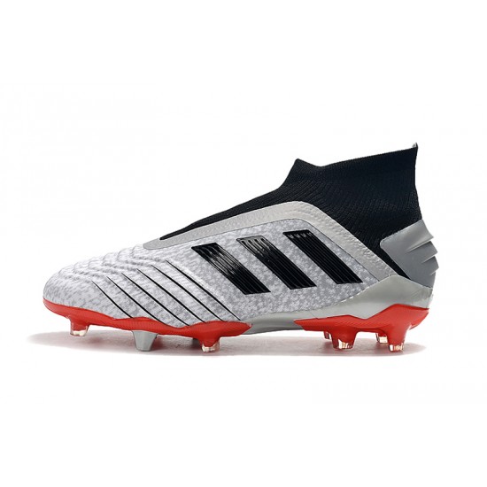 Descubrir  Botas de fútbol Adidas Predator 19+ FG 25th Anniversaire Plata Negro Blanco