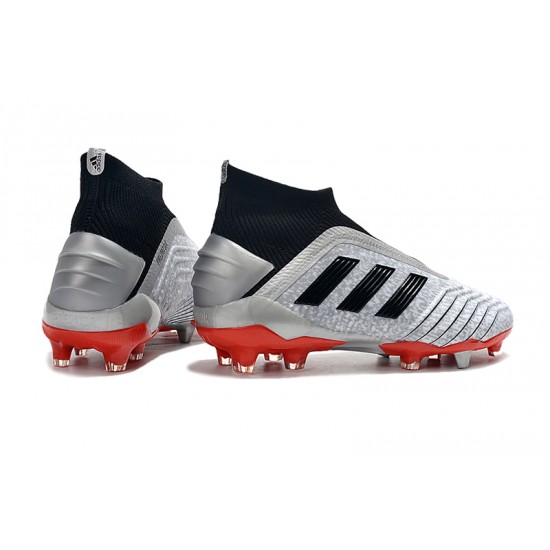 Descubrir  Botas de fútbol Adidas Predator 19+ FG 25th Anniversaire Plata Negro Blanco