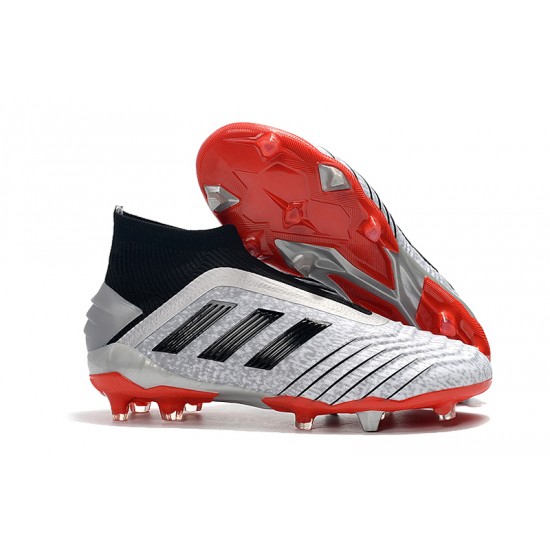 Descubrir  Botas de fútbol Adidas Predator 19+ FG 25th Anniversaire Plata Negro Blanco