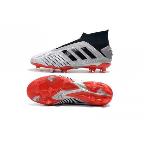 Descubrir  Botas de fútbol Adidas Predator 19+ FG 25th Anniversaire Plata Negro Blanco