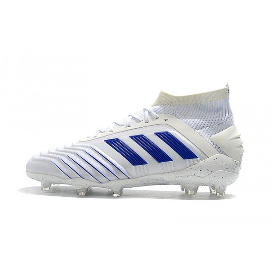 Explorar  Botas de fútbol Adidas Predator 19+ FG 25th Anniversaire Blanco Azul