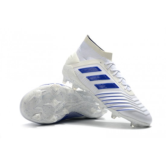 Explorar  Botas de fútbol Adidas Predator 19+ FG 25th Anniversaire Blanco Azul