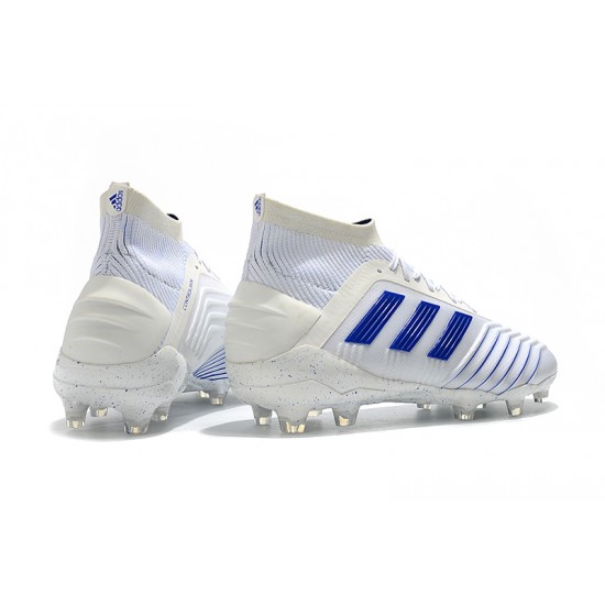 Explorar  Botas de fútbol Adidas Predator 19+ FG 25th Anniversaire Blanco Azul