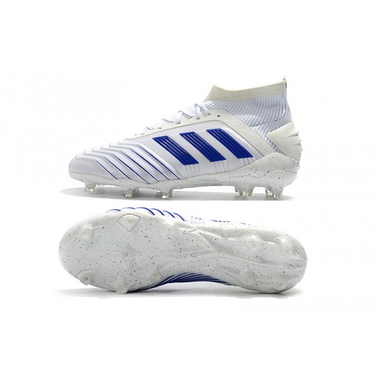 Explorar  Botas de fútbol Adidas Predator 19+ FG 25th Anniversaire Blanco Azul