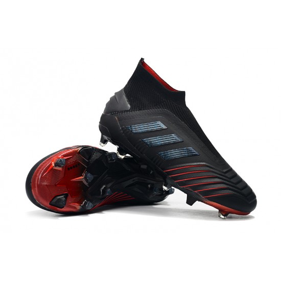 Tienda  Botas de fútbol Adidas Predator 19+ FG Archetic 25th Anniversaire Negro Azul Rojo
