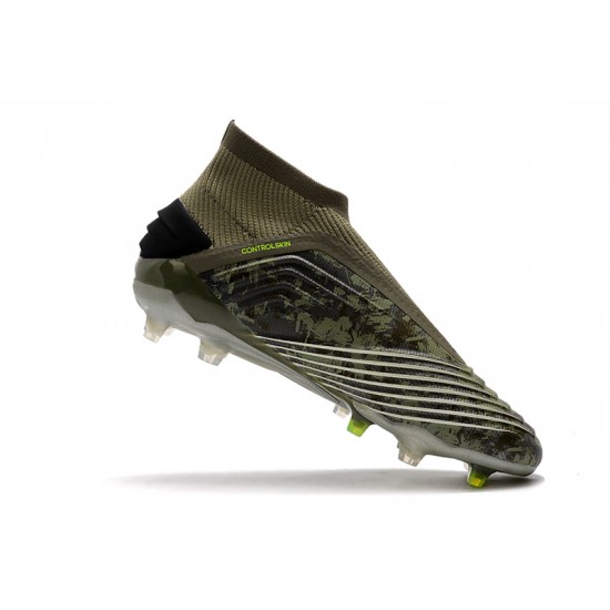 Mejor calidad  Botas de fútbol Adidas Predator 19+ FG Ejercito verde
