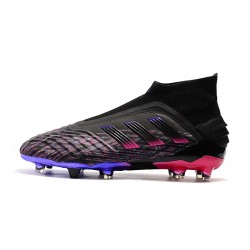 Botas de fútbol Adidas Predator 19+ FG Negro Rosado Azul