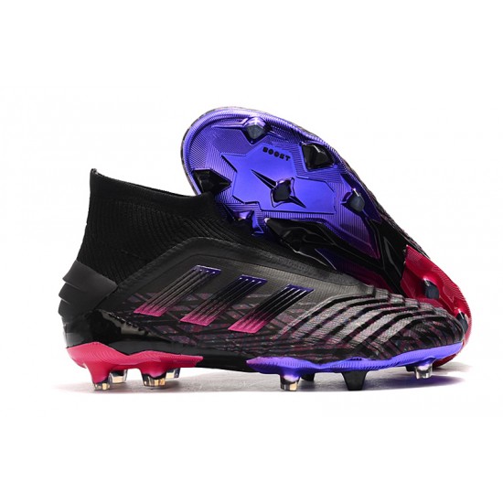 Tienda  Botas de fútbol Adidas Predator 19+ FG Negro Rosado Azul