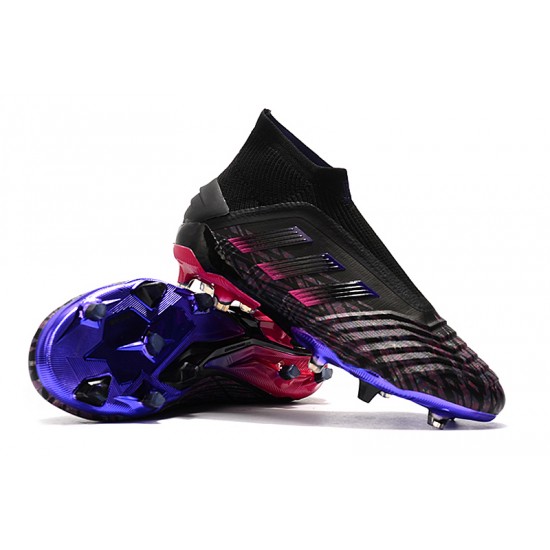 Tienda  Botas de fútbol Adidas Predator 19+ FG Negro Rosado Azul