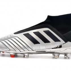 Botas de fútbol Adidas Predator 19+ FG Plata Negro