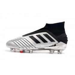 Botas de fútbol Adidas Predator 19+ FG Plata Negro