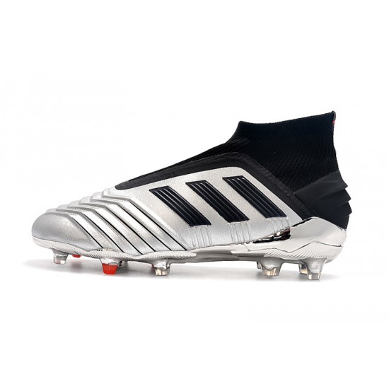 Explorar  Botas de fútbol Adidas Predator 19+ FG Plata Negro
