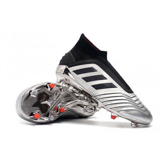 Explorar  Botas de fútbol Adidas Predator 19+ FG Plata Negro