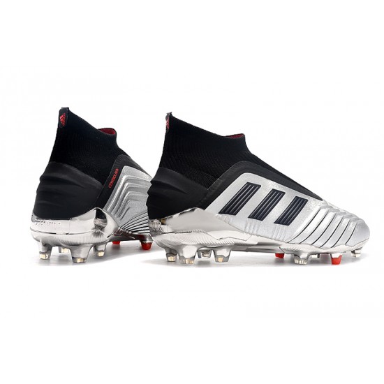 Explorar  Botas de fútbol Adidas Predator 19+ FG Plata Negro