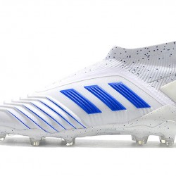 Botas de fútbol Adidas Predator 19+ FG Virtuso 25th Anniversaire Blanco Azul