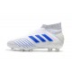 Alta calidad Botas de fútbol Adidas Predator 19+ FG Virtuso 25th Anniversaire Blanco Azul