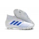 Alta calidad Botas de fútbol Adidas Predator 19+ FG Virtuso 25th Anniversaire Blanco Azul