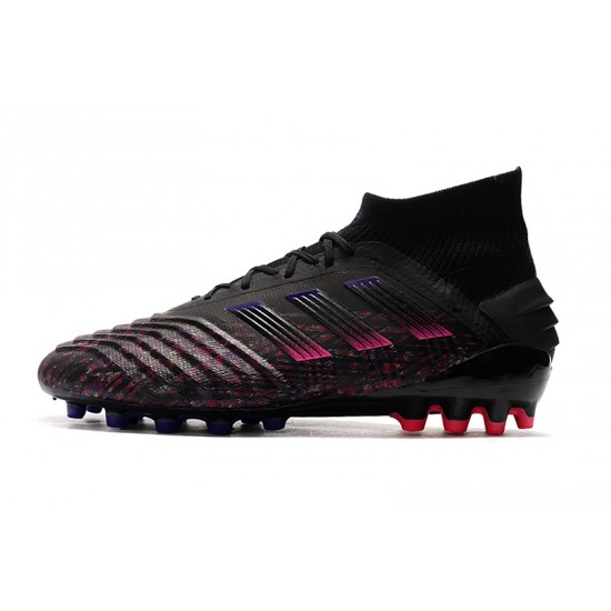 Explorar  Botas de fútbol Adidas Predator 19.1 AG Negro Rosado Azul
