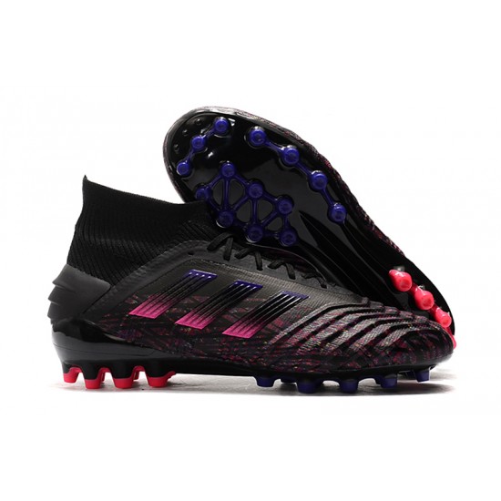 Explorar  Botas de fútbol Adidas Predator 19.1 AG Negro Rosado Azul