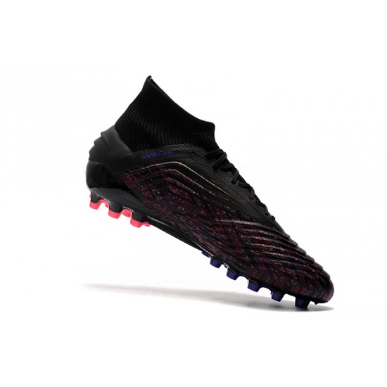 Explorar  Botas de fútbol Adidas Predator 19.1 AG Negro Rosado Azul