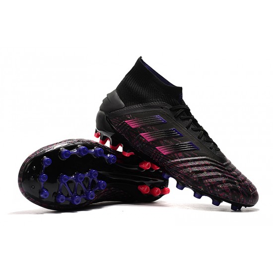 Explorar  Botas de fútbol Adidas Predator 19.1 AG Negro Rosado Azul