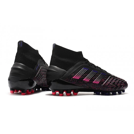 Explorar  Botas de fútbol Adidas Predator 19.1 AG Negro Rosado Azul