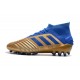 Calidad superior  Botas de fútbol Adidas Predator 19.1 AG Dorado Azul
