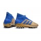 Calidad superior  Botas de fútbol Adidas Predator 19.1 AG Dorado Azul