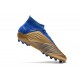 Calidad superior  Botas de fútbol Adidas Predator 19.1 AG Dorado Azul