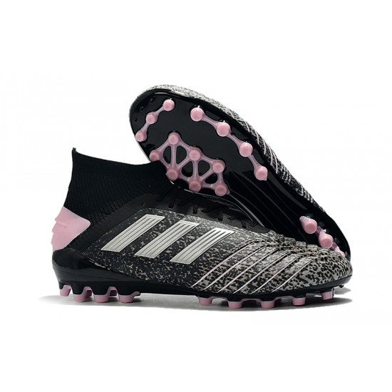 Mejor calidad  Botas de fútbol Adidas Predator 19.1 AG Gris Negro Rosado