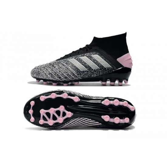 Mejor calidad  Botas de fútbol Adidas Predator 19.1 AG Gris Negro Rosado