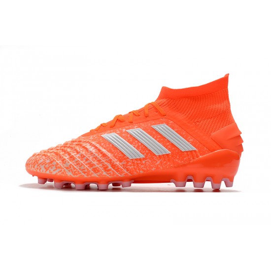 Descubrir  Botas de fútbol Adidas Predator 19.1 AG Naranja Plata