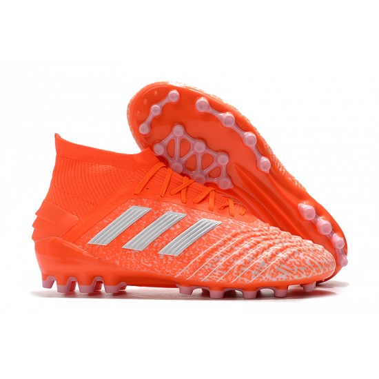 Descubrir  Botas de fútbol Adidas Predator 19.1 AG Naranja Plata