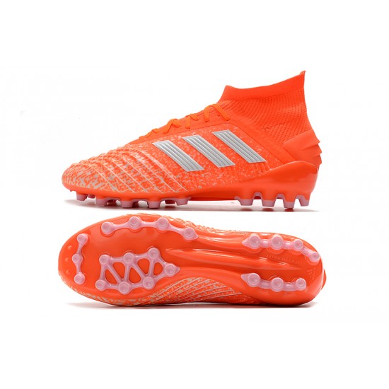 Descubrir  Botas de fútbol Adidas Predator 19.1 AG Naranja Plata