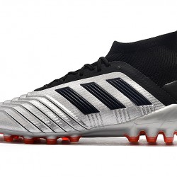 Botas de fútbol Adidas Predator 19.1 AG Plata Negro