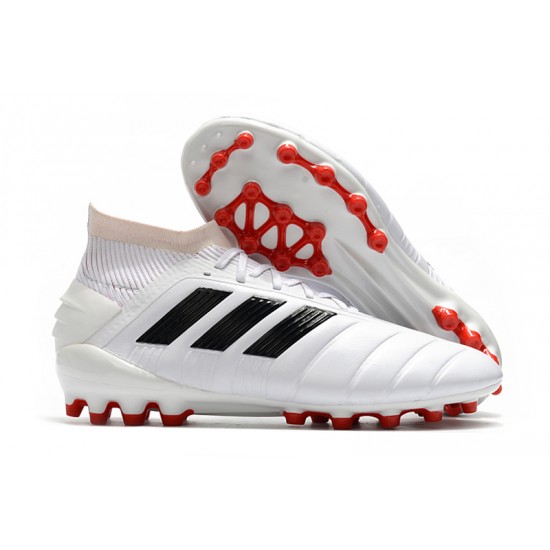 Calidad superior  Botas de fútbol Adidas Predator 19.1 AG Blanco Negro