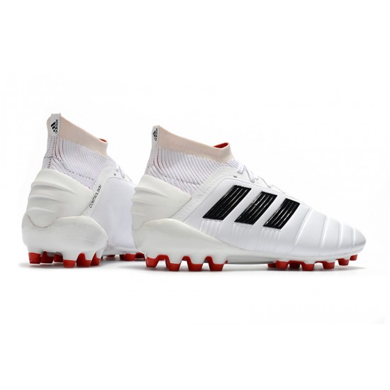 Calidad superior  Botas de fútbol Adidas Predator 19.1 AG Blanco Negro