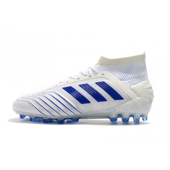 Calidad superior  Botas de fútbol Adidas Predator 19.1 AG Blanco Azul